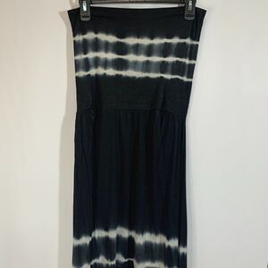 RaVirga Strapless Tie Dye Midi Dress